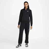 Nike Club Womens Mock Neck Long Sleeve Active Quarter-Zip Pullover