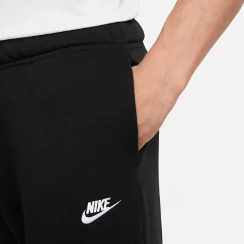Nike Club Womens Drawstring Waist Cuffed Mid Rise Fleece Active Jogger Pant