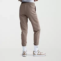 Nike Club Womens Drawstring Waist Cuffed Mid Rise Fleece Active Jogger Pant