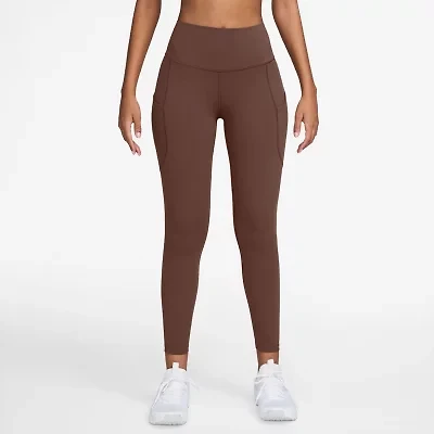 Nike Dri-Fit Womens Moisture Wicking Quick Dry High Rise Knit 7/8 Ankle Legging