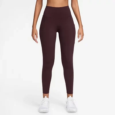 Nike Dri-Fit Womens Moisture Wicking Quick Dry High Rise Knit 7/8 Ankle Legging