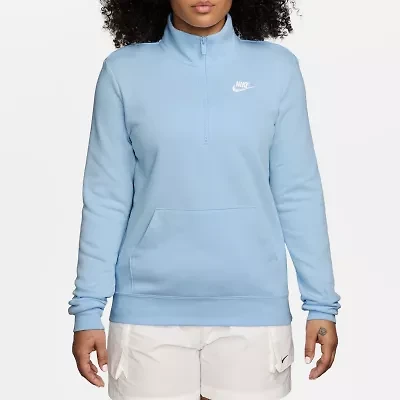 Nike Womens Mock Neck Long Sleeve Active Quarter-Zip Pullover