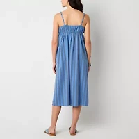 a.n.a Womens Sleeveless Striped Sundress