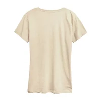 Womens Crew Neck Short Sleeve Regular Fit Peanuts Snoopy Graphic T-Shirt