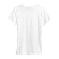 Womens Crew Neck Short Sleeve Regular Fit Peanuts Snoopy Graphic T-Shirt