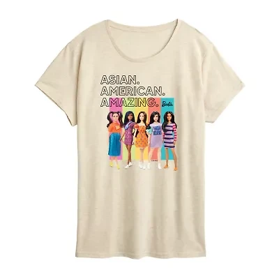 Womens Crew Neck Short Sleeve Regular Fit Barbie Graphic T-Shirt