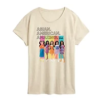 Womens Crew Neck Short Sleeve Regular Fit Barbie Graphic T-Shirt