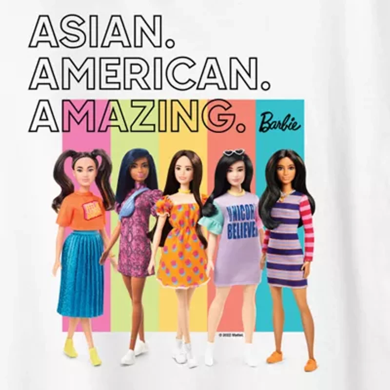 Womens Crew Neck Short Sleeve Regular Fit Barbie Graphic T-Shirt