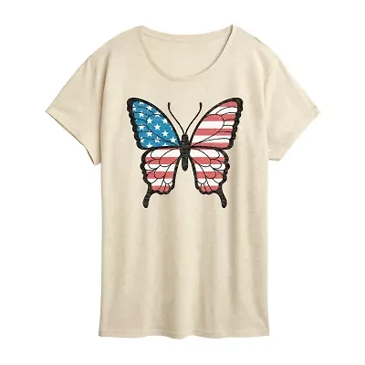 Womens Crew Neck Short Sleeve Graphic T-Shirt