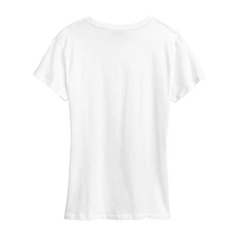 Womens Crew Neck Short Sleeve Regular Fit Graphic T-Shirt