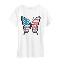 Womens Crew Neck Short Sleeve Regular Fit Graphic T-Shirt