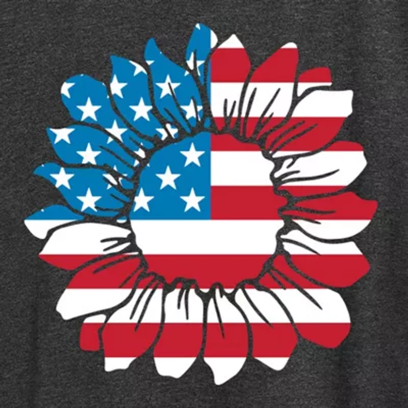 Womens Crew Neck Short Sleeve Regular Fit Graphic T-Shirt