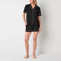 Ambrielle Womens Short Sleeve 2-pc. Pajama Sets