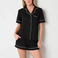 Ambrielle Womens Short Sleeve 2-pc. Pajama Sets