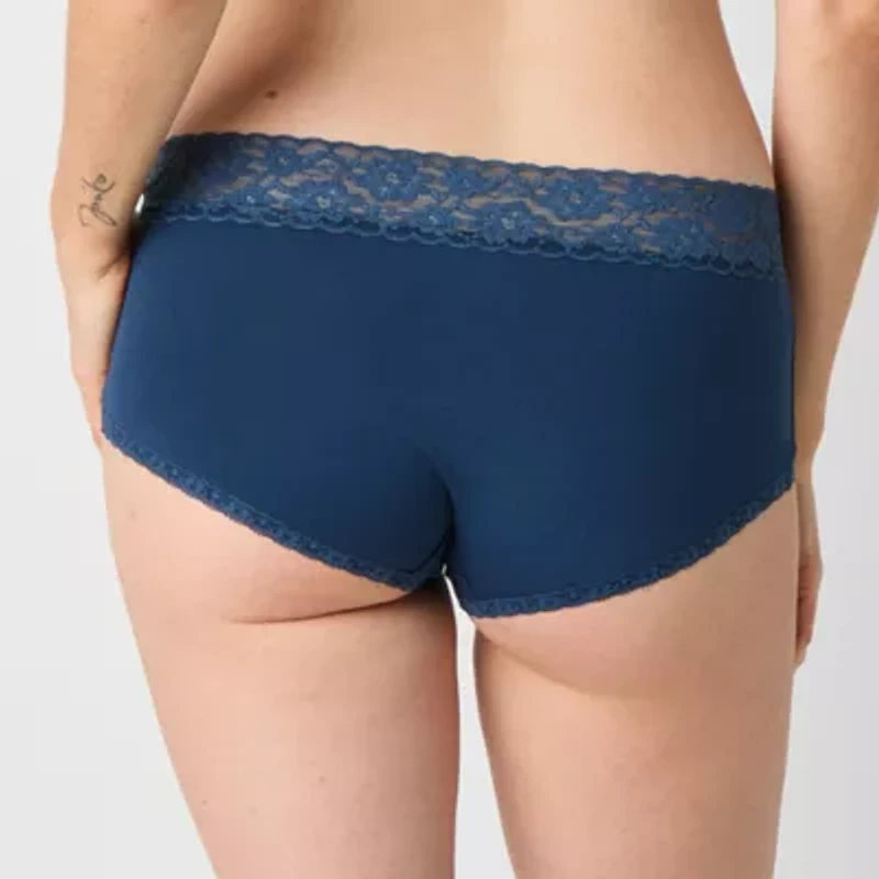 Arizona Body Organic Cotton with Lace Boyshort Panty