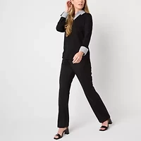 Black Label by Evan-Picone Womens Long Sleeve Blouse