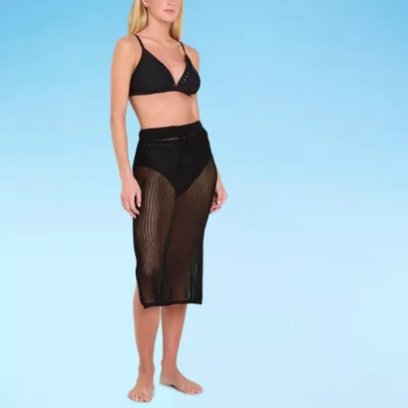 Mynah Womens Knit Skirt Swimsuit Cover-Up