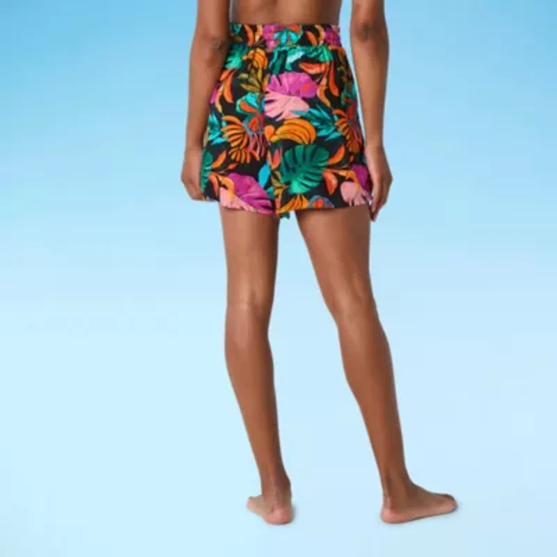 Mynah Womens Shorts Swimsuit Cover-Up