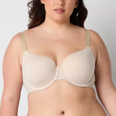 Ambrielle Cotton Womens Medium Support Demi Bra