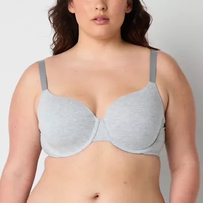 Ambrielle Cotton Womens Medium Support Demi Bra