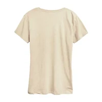 Womens Crew Neck Short Sleeve Regular Fit Graphic T-Shirt