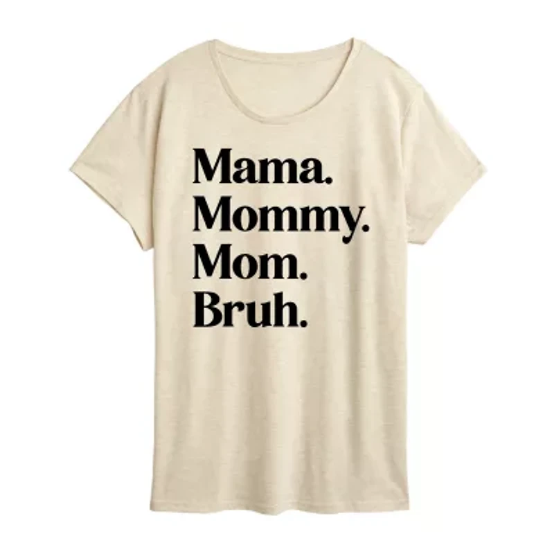 Womens Crew Neck Short Sleeve Regular Fit Graphic T-Shirt