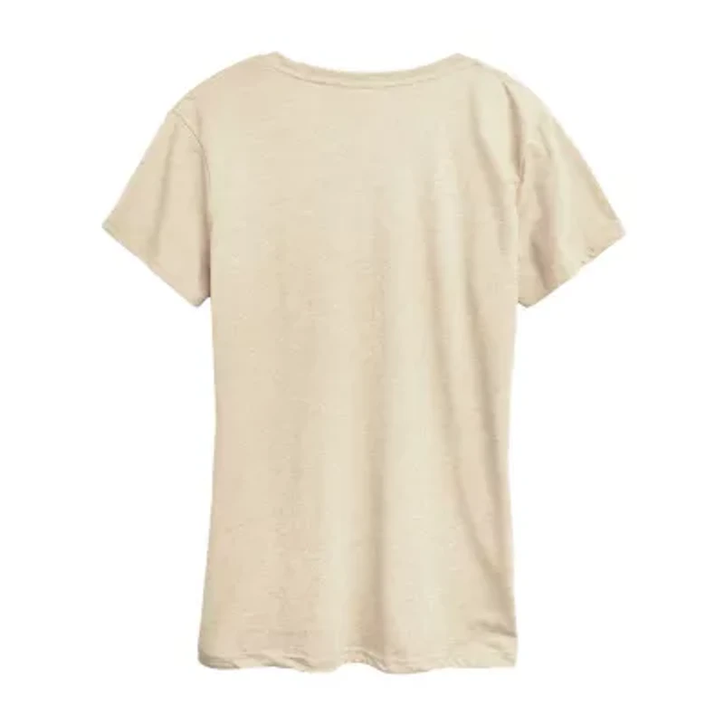 Womens Crew Neck Short Sleeve Regular Fit Peanuts Graphic T-Shirt
