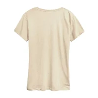 Womens Crew Neck Short Sleeve Regular Fit Peanuts Graphic T-Shirt