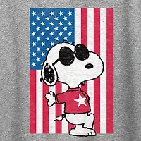 Womens Crew Neck Short Sleeve Regular Fit Peanuts Graphic T-Shirt