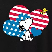 Womens Crew Neck Short Sleeve Regular Fit Peanuts Graphic T-Shirt