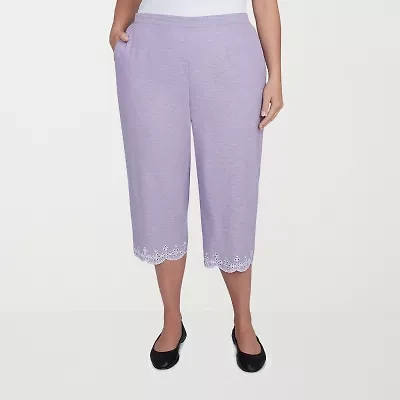 Alfred Dunner Crystal Springs Womens Straight Plus Capri Pant