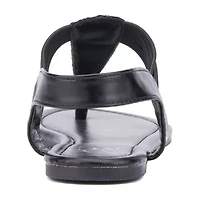 New York & Company Womens Freya T-Strap Flat Sandals