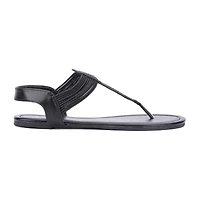 New York & Company Womens Freya T-Strap Flat Sandals