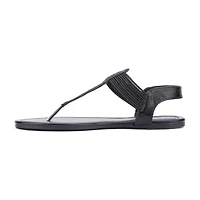 New York & Company Womens Freya T-Strap Flat Sandals