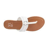 New York & Company Womens Julianna T-Strap Flat Sandals