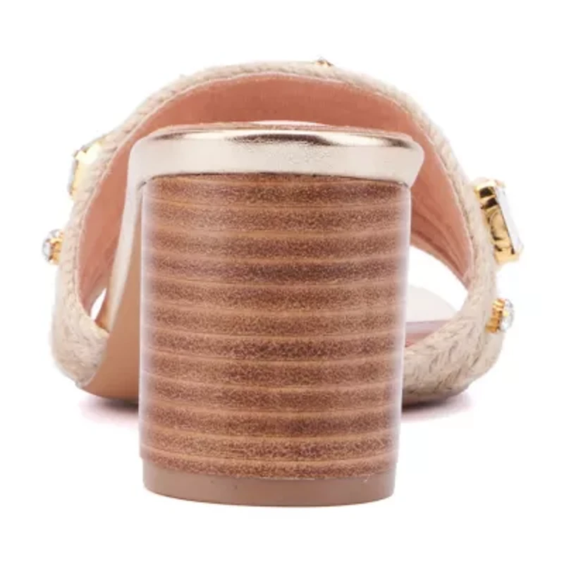 New York & Company Womens Raquelle Slide Sandals