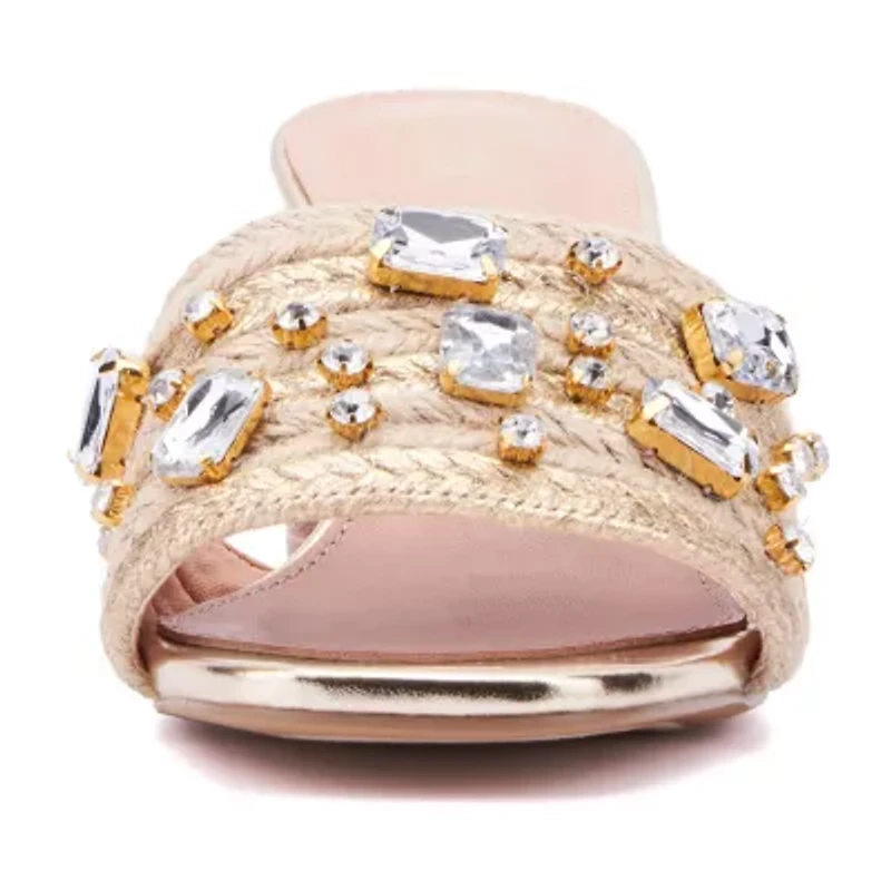 New York & Company Womens Raquelle Slide Sandals