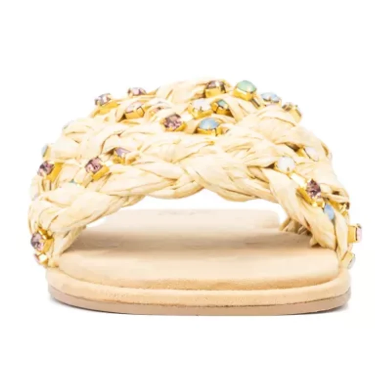 New York & Company Womens Izzy Slide Sandals