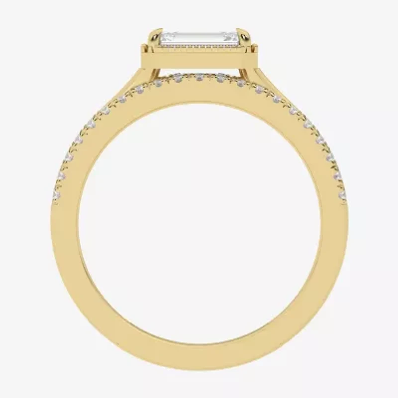 Si2 / G) Womens 1 1/2 CT. T.W. Lab Grown White Diamond 10K Gold Cocktail Ring
