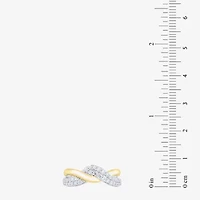 (Si2 / G) Womens 1/2 CT. T.W. Lab Grown White Diamond 10K Gold Cocktail Ring