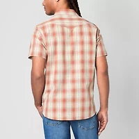 Frye and Co. Mens Short Sleeve Regular Fit Button-Down Shirt