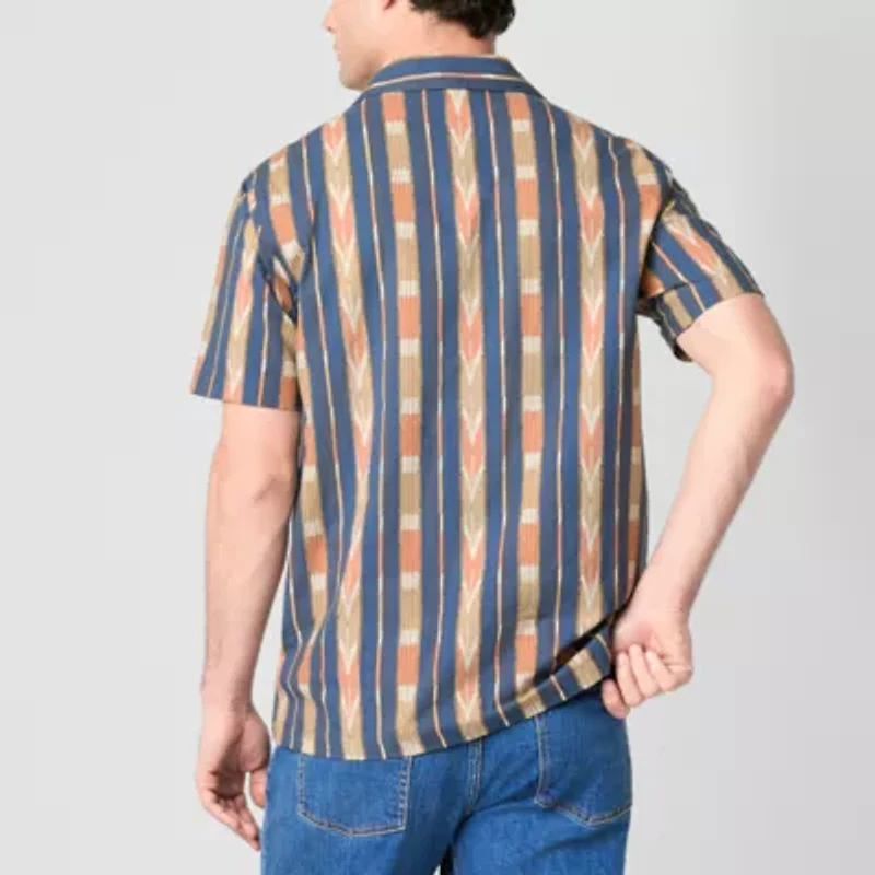 Frye and Co. Mens Short Sleeve Regular Fit Button-Down Shirt