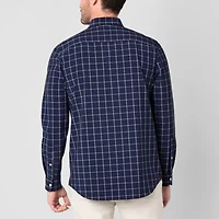 St. John's Bay Performance Mens Long Sleeve Cuffed Classic Fit Stretch Fabric Button-Down Shirt