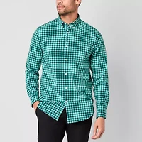 St. John's Bay Performance Mens Long Sleeve Classic Fit Stretch Fabric Button-Down Shirt