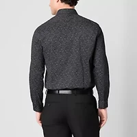 J. Ferrar Ultra Comfort Mens Long Sleeve Cuffed Slim Fit Stretch Fabric Wrinkle Free Button-Down Shirt