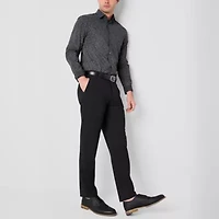 J. Ferrar Ultra Comfort Mens Long Sleeve Cuffed Slim Fit Stretch Fabric Wrinkle Free Button-Down Shirt