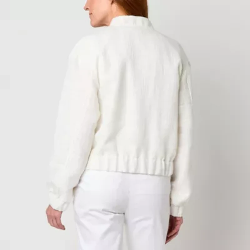 Liz Claiborne Womens Lightweight Tall Bomber Jacket