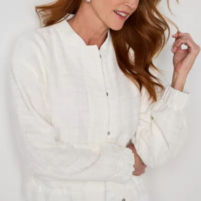 Liz Claiborne Womens Lightweight Tall Bomber Jacket