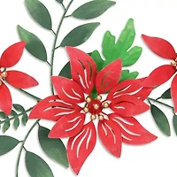 Cheungs Poinsettia Flowers Metal Wall Art