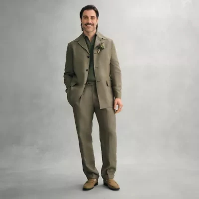 Stafford Linen Blend Mens Classic Fit Suit Jacket